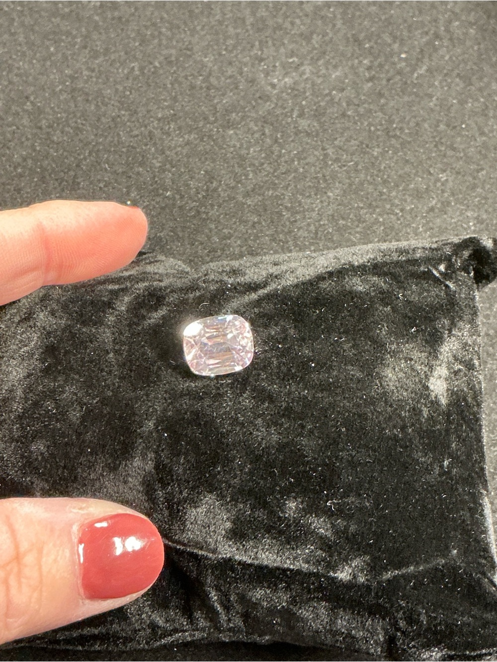 Pink/Lavender Kunzite Cushion-Cut Gemstone Lot 4 stones